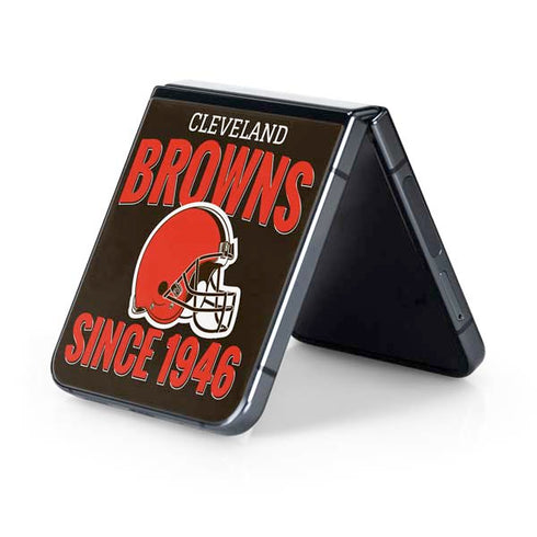 NFL Cleveland Browns Helmet Galaxy Z Flip5 5G Skin