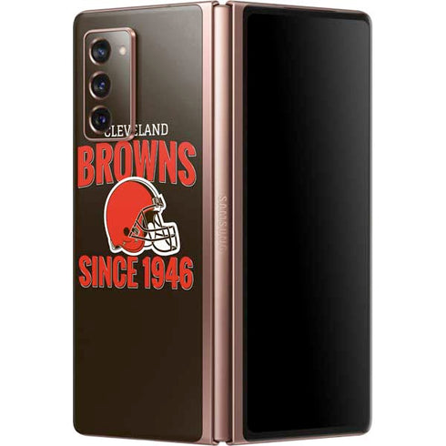 NFL Cleveland Browns Helmet Galaxy Z Fold2 5G Skin