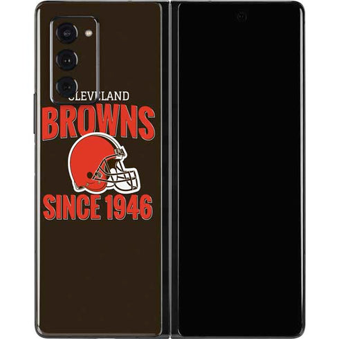 NFL Cleveland Browns Helmet Galaxy Z Fold2 5G Skin