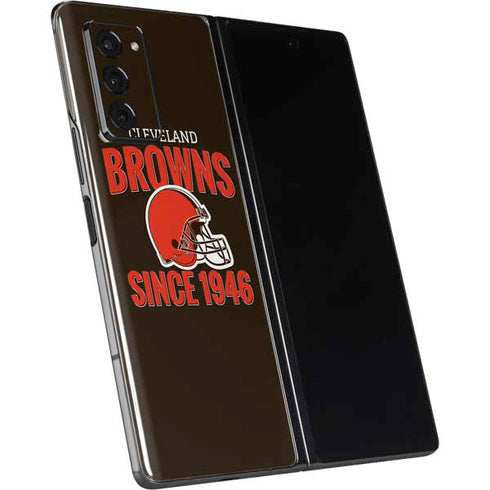 NFL Cleveland Browns Helmet Galaxy Z Fold2 5G Skin
