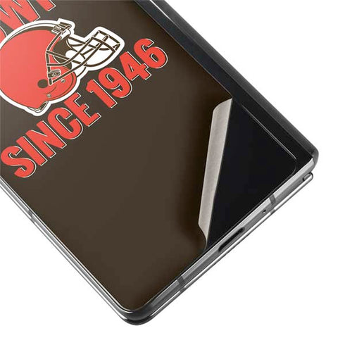 NFL Cleveland Browns Helmet Galaxy Z Fold2 5G Skin