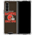 NFL Cleveland Browns Helmet Galaxy Z Fold4 5G Clear Case