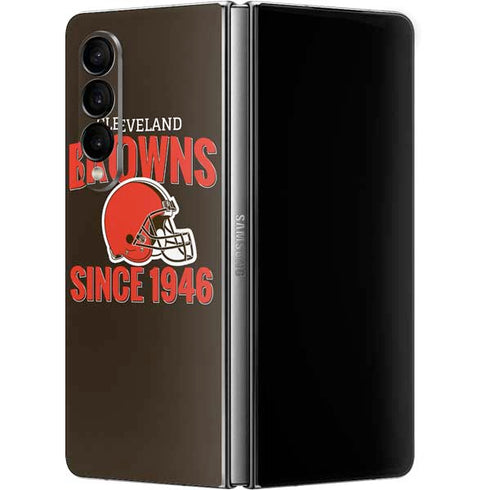 NFL Cleveland Browns Helmet Galaxy Z Fold4 5G Skin