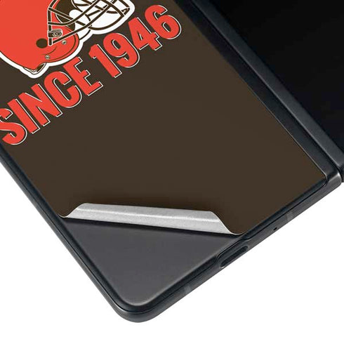 NFL Cleveland Browns Helmet Galaxy Z Fold4 5G Skin