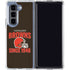 NFL Cleveland Browns Helmet Galaxy Z Fold5 5G Clear Case