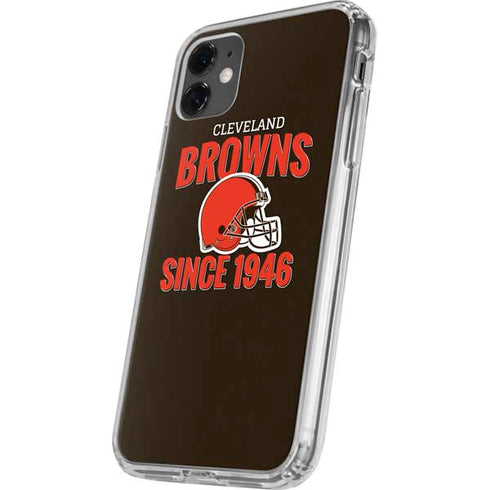 NFL Cleveland Browns Helmet iPhone 11 Clear Case