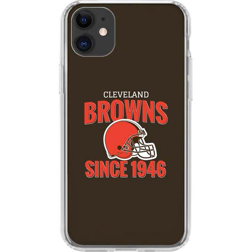 NFL Cleveland Browns Helmet iPhone 11 Clear Case