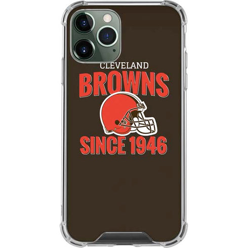 NFL Cleveland Browns Helmet iPhone 11 Pro Max Clear Case