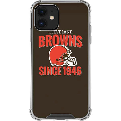 NFL Cleveland Browns Helmet iPhone 12 Mini Clear Case