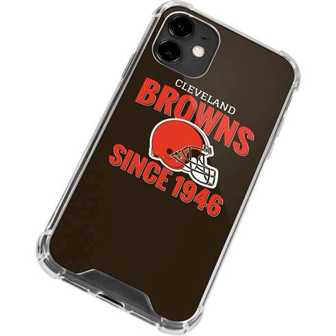 NFL Cleveland Browns Helmet iPhone 12 Mini Clear Case