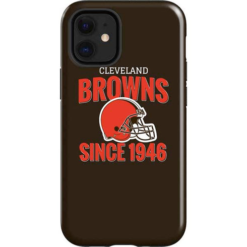 NFL Cleveland Browns Helmet iPhone 12 Mini Impact Case