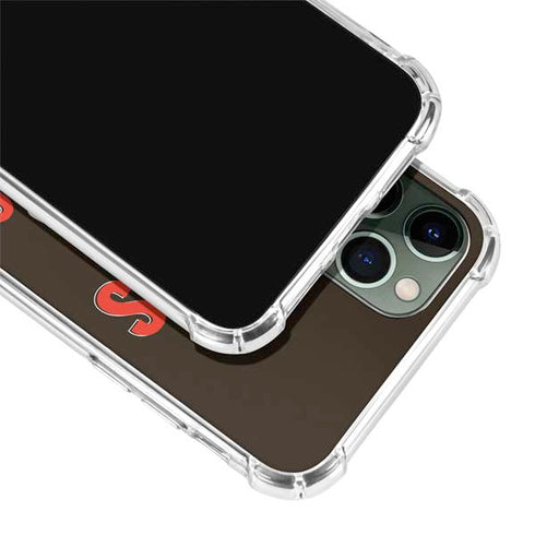 NFL Cleveland Browns Helmet iPhone 12 Pro Clear Case