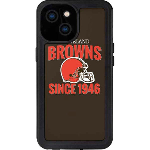NFL Cleveland Browns Helmet iPhone 13 Mini Waterproof Case