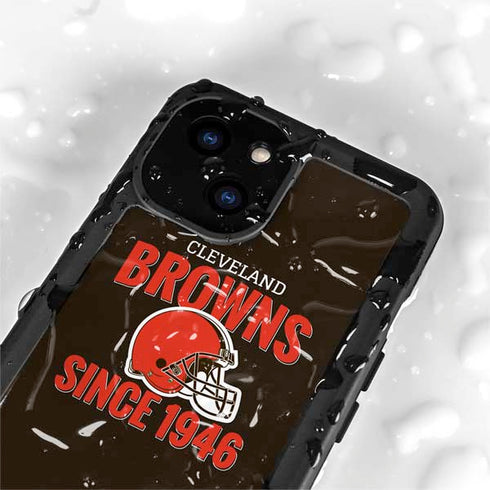 NFL Cleveland Browns Helmet iPhone 13 Mini Waterproof Case