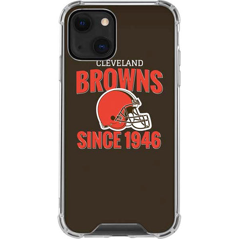 NFL Cleveland Browns Helmet iPhone 14 Clear Case
