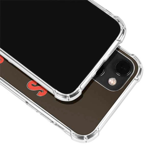 NFL Cleveland Browns Helmet iPhone 15 Plus Clear Case