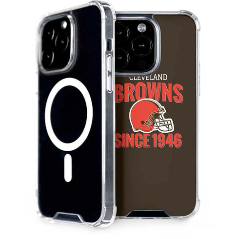 NFL Cleveland Browns Helmet iPhone 14 Pro MagSafe Case