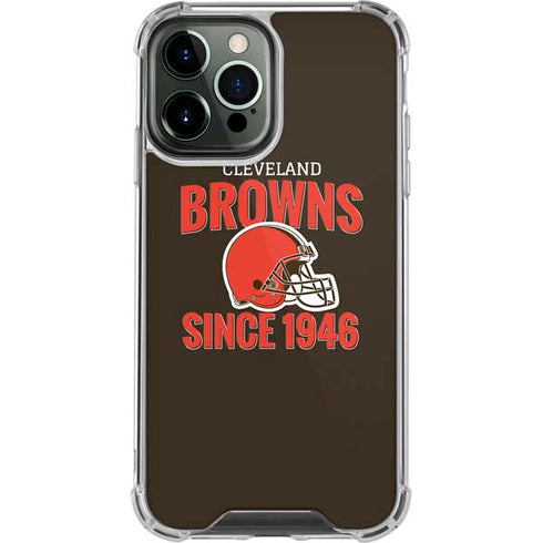 NFL Cleveland Browns Helmet iPhone 14 Pro Max Clear Case