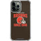 NFL Cleveland Browns Helmet iPhone 14 Pro Max Clear Case