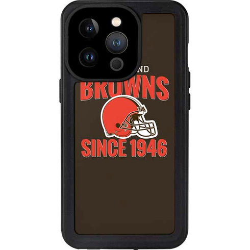 NFL Cleveland Browns Helmet iPhone 14 Pro Waterproof Case
