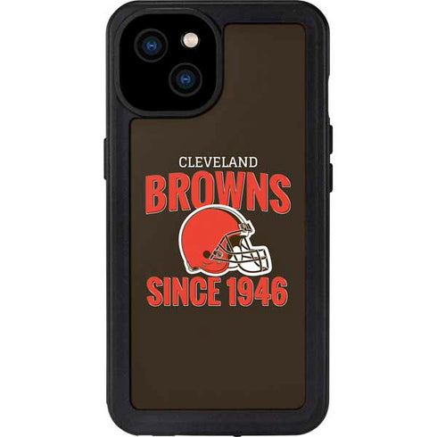 NFL Cleveland Browns Helmet iPhone 15 Plus Waterproof Case