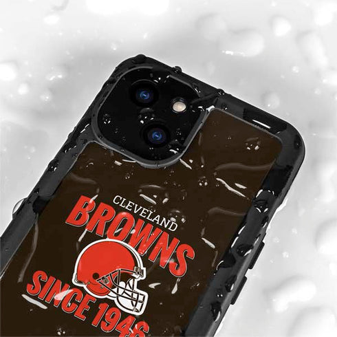 NFL Cleveland Browns Helmet iPhone 15 Plus Waterproof Case