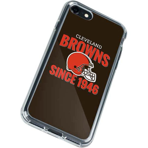 NFL Cleveland Browns Helmet iPhone SE (2nd & 3rd Gen) Clear Case