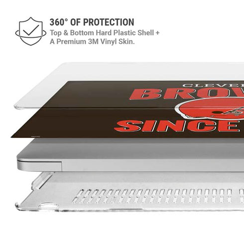 NFL Cleveland Browns Helmet MacBook Pro 15in (2016-19) Case plus Skin