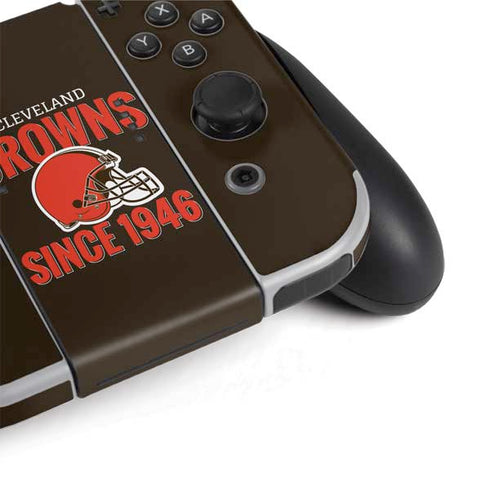 NFL Cleveland Browns Helmet Nintendo Switch OLED (2021) Skin