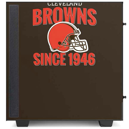 NFL Cleveland Browns Helmet NZXT H510 Compact ATX Mid-Tower Case Skin