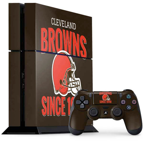 NFL Cleveland Browns Helmet PS4 Console and Controller Bundle Skin
