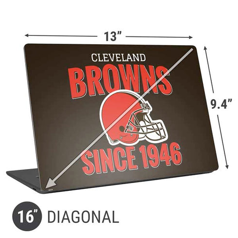 NFL Cleveland Browns Helmet Universal Laptop 16in (13 x 9.4in) Skin