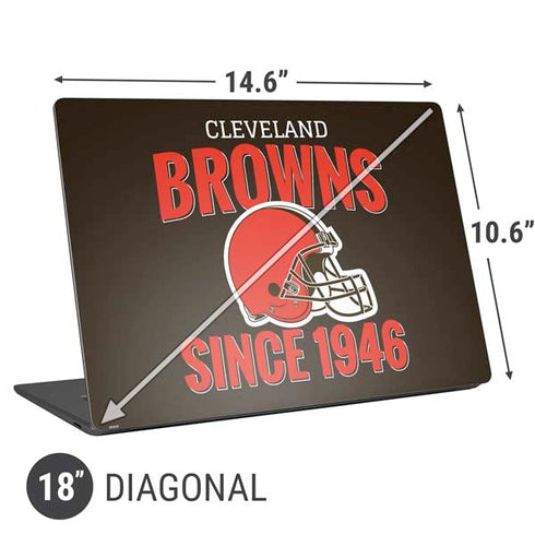 NFL Cleveland Browns Helmet Universal Laptop 18in (14.6 x 10.6in) Skin