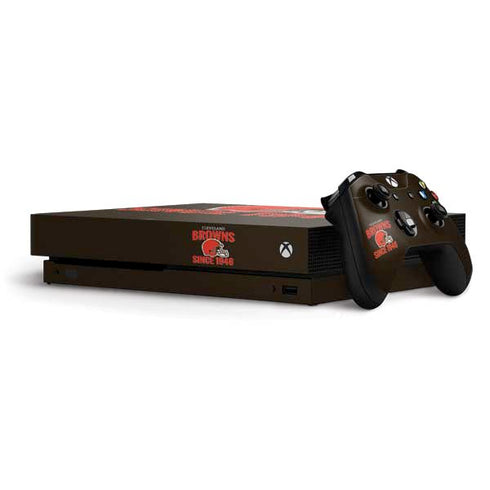 NFL Cleveland Browns Helmet Xbox One X Bundle Skin