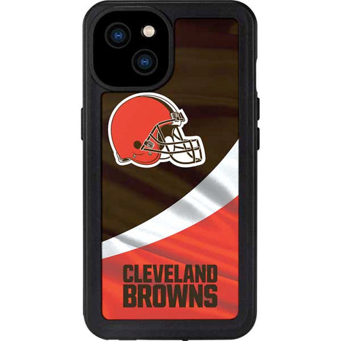 NFL Cleveland Browns iPhone 15 Plus Waterproof Case