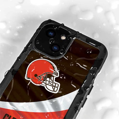 NFL Cleveland Browns iPhone 15 Plus Waterproof Case