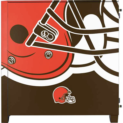 NFL Cleveland Browns Large Logo Corsair 4000D Tempered Glass Mid-Tower ATX Case Skin