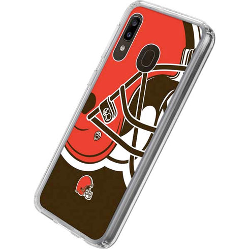 NFL Cleveland Browns Large Logo Galaxy A20 Clear Case