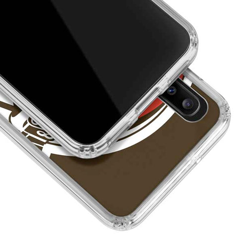 NFL Cleveland Browns Large Logo Galaxy A30 Clear Case