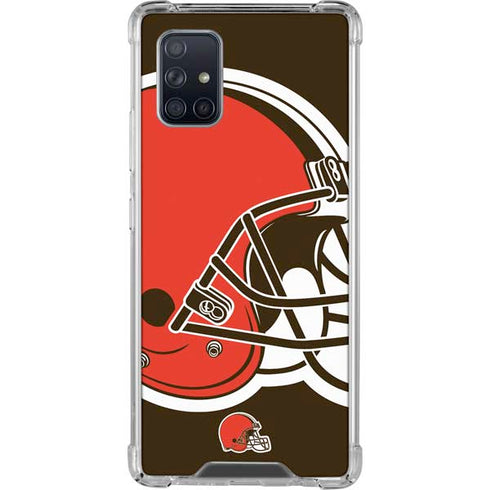 NFL Cleveland Browns Large Logo Galaxy A71 5G Clear Case