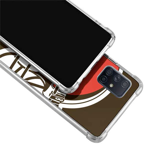 NFL Cleveland Browns Large Logo Galaxy A71 5G Clear Case