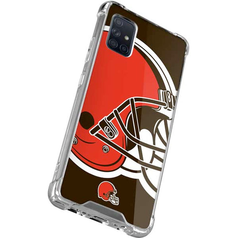 NFL Cleveland Browns Large Logo Galaxy A71 5G Clear Case