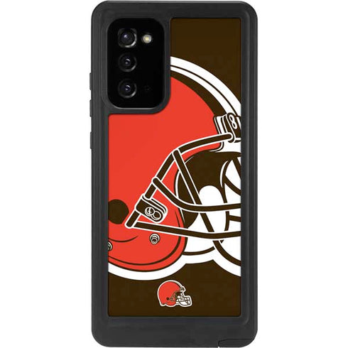 NFL Cleveland Browns Large Logo Galaxy Note20 5G Waterproof Case