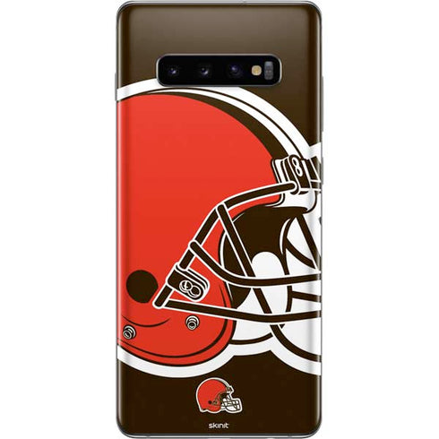 NFL Cleveland Browns Large Logo Galaxy S10 Plus Skin