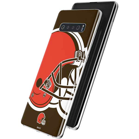NFL Cleveland Browns Large Logo Galaxy S10 Plus Skin