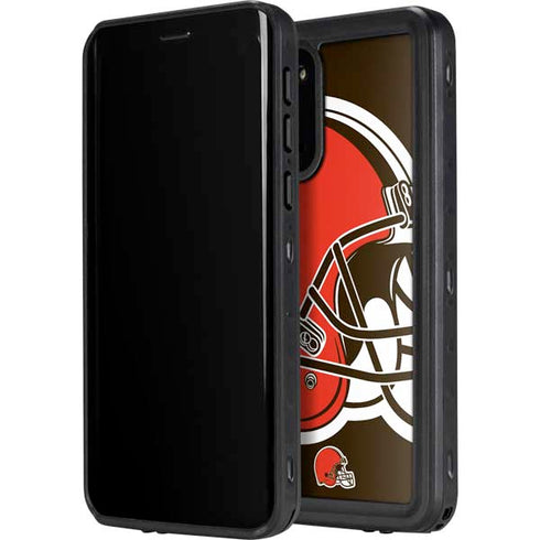 NFL Cleveland Browns Large Logo Galaxy S20 Plus Waterproof Case