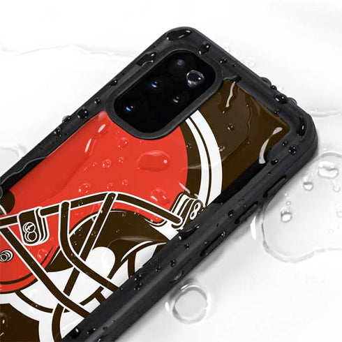 NFL Cleveland Browns Large Logo Galaxy S20 Plus Waterproof Case