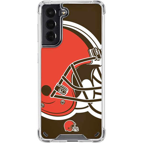 NFL Cleveland Browns Large Logo Galaxy S21 5G Clear Case