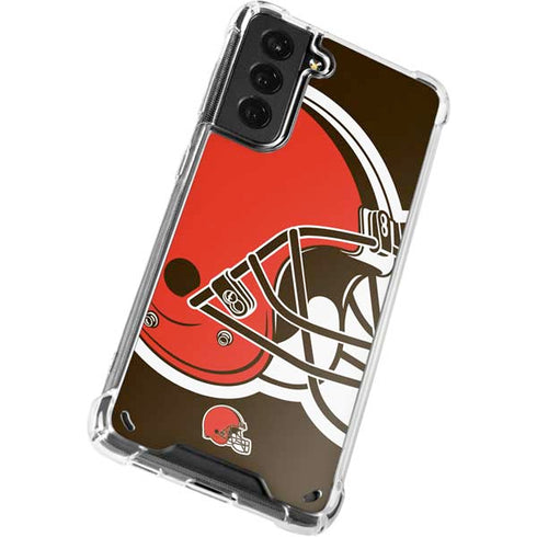 NFL Cleveland Browns Large Logo Galaxy S21 5G Clear Case