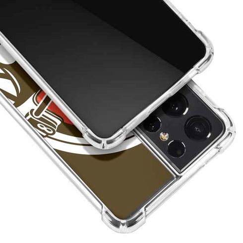 NFL Cleveland Browns Large Logo Galaxy S21 Ultra 5G Clear Case